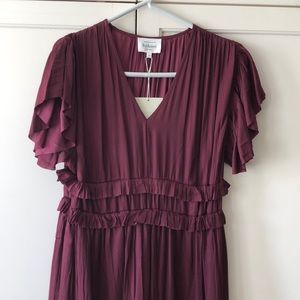 Boho burgundy dress